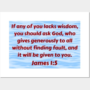 Bible Verse James 1:5 Posters and Art